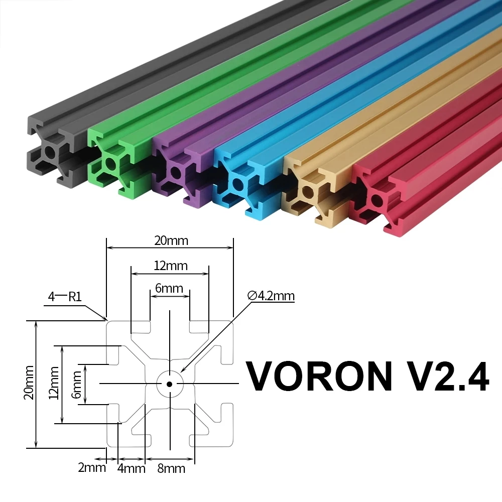 FYSETC Voron 2.2/2.4 kit telaio stampante 3d V2.4 350MM kit profilo telaio standard europeo per stampante 3d VORON 2.4