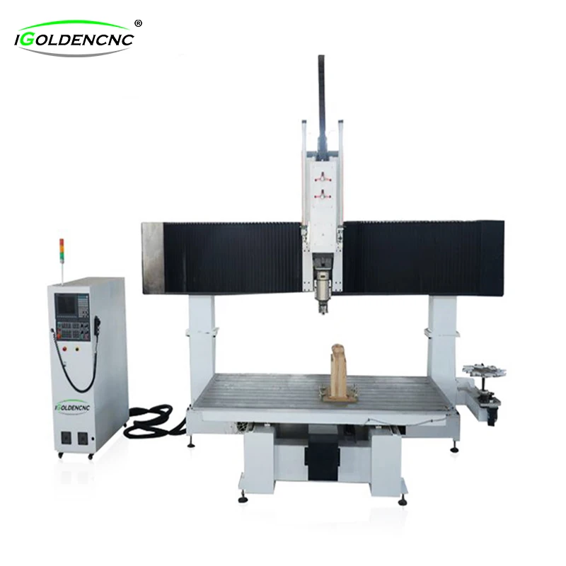 atc cnc router center 5 axis cnc wood carving machine swing 360 degree