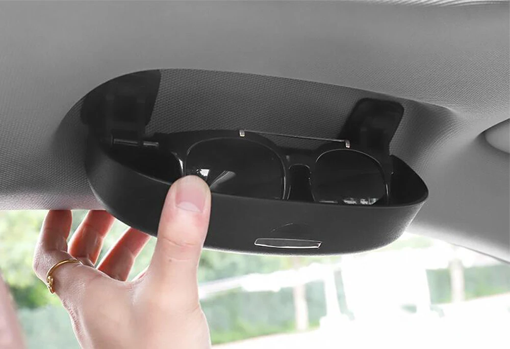 Auto Bril Case Zonnebril Houder Zonnebril Box Accessoires, Voor Toyota RAV4 CHR Corolla C-HR Camry Yaris,Beige