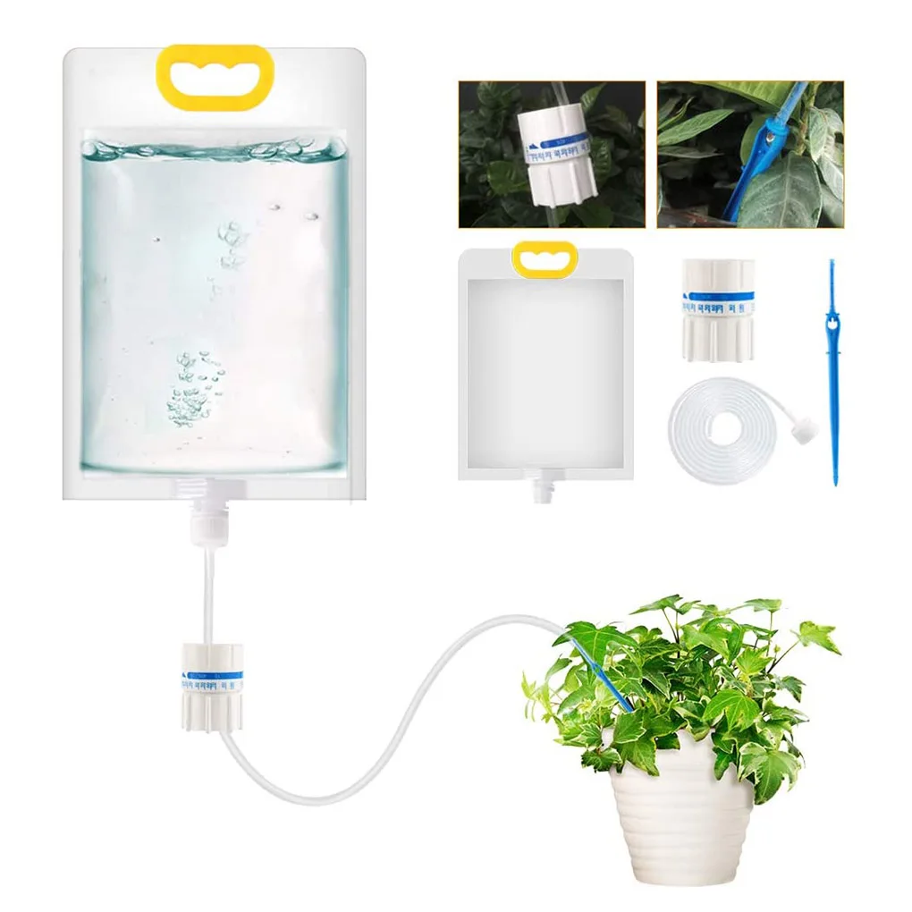 3.5L Plant Irrigation Bag Automatic Watering Bag Adjustable Garden Pots Drip Needle Device Garden Watering Water Bag Automatic