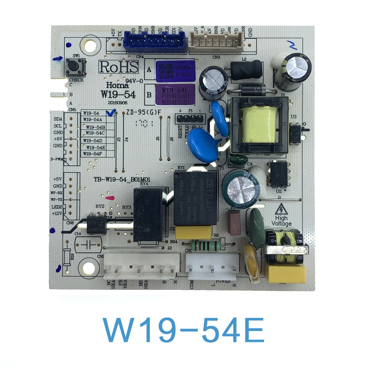 Homa W19-54A/B/C/D/E/F/G Refrigerator / Fridge Main PCB Power Control Board for Candy, Magic Chef, Super General, Frigidaire