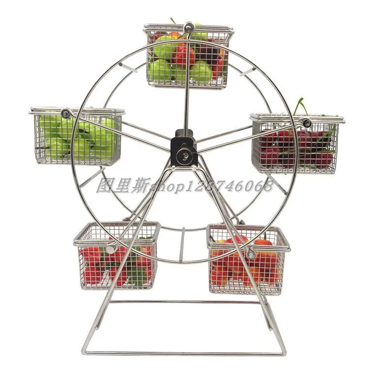 Featured Western Restaurant Buffet Food Display Shelf Creative Ferris Wheel Rotating Fruit Rack Pastry Stand Snack Rack