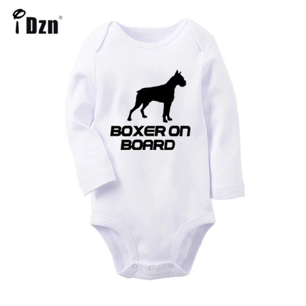 

Boxer on Board Buckle Up I Want to Try Something Cancer Survivor Butterfly Newborn Baby Outfits Long Sleeve Jumpsuit 100% Cotton