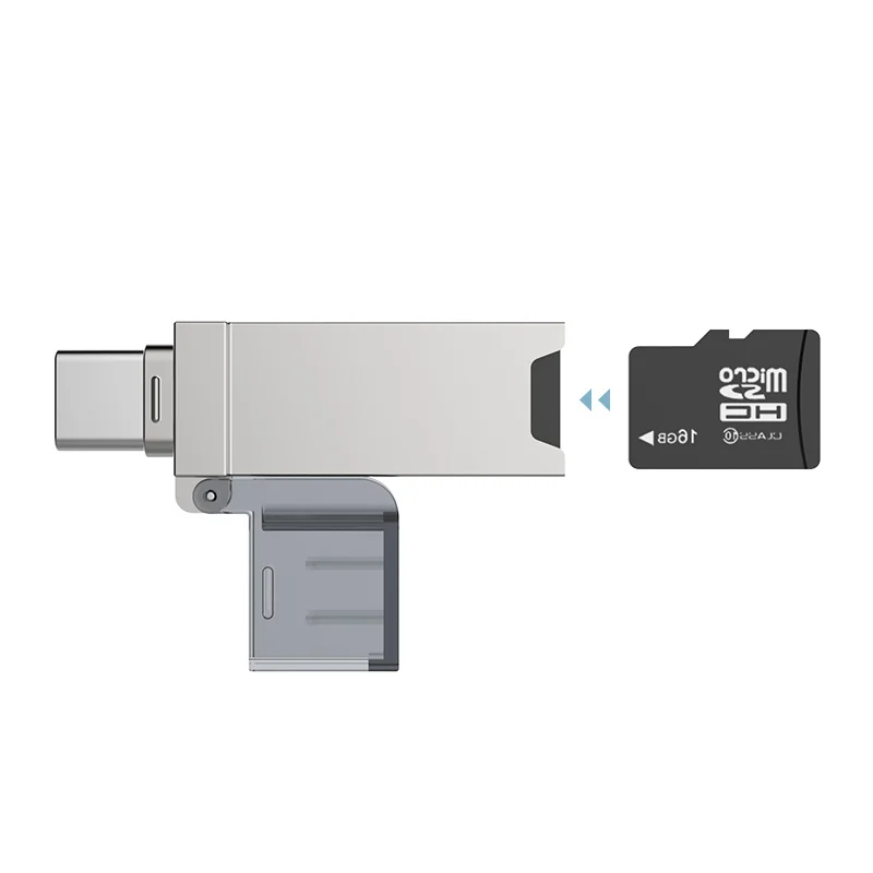 

DM USB C Card Reader CR006 Micro SD/TF Type C Multi Memory Card Reader for MacBook or smartphone with USB-C interface