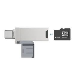 DM USB C Card Reader CR006 Micro SD/TF Type C Multi Memory Card Reader for MacBook or smartphone with USB-C interface