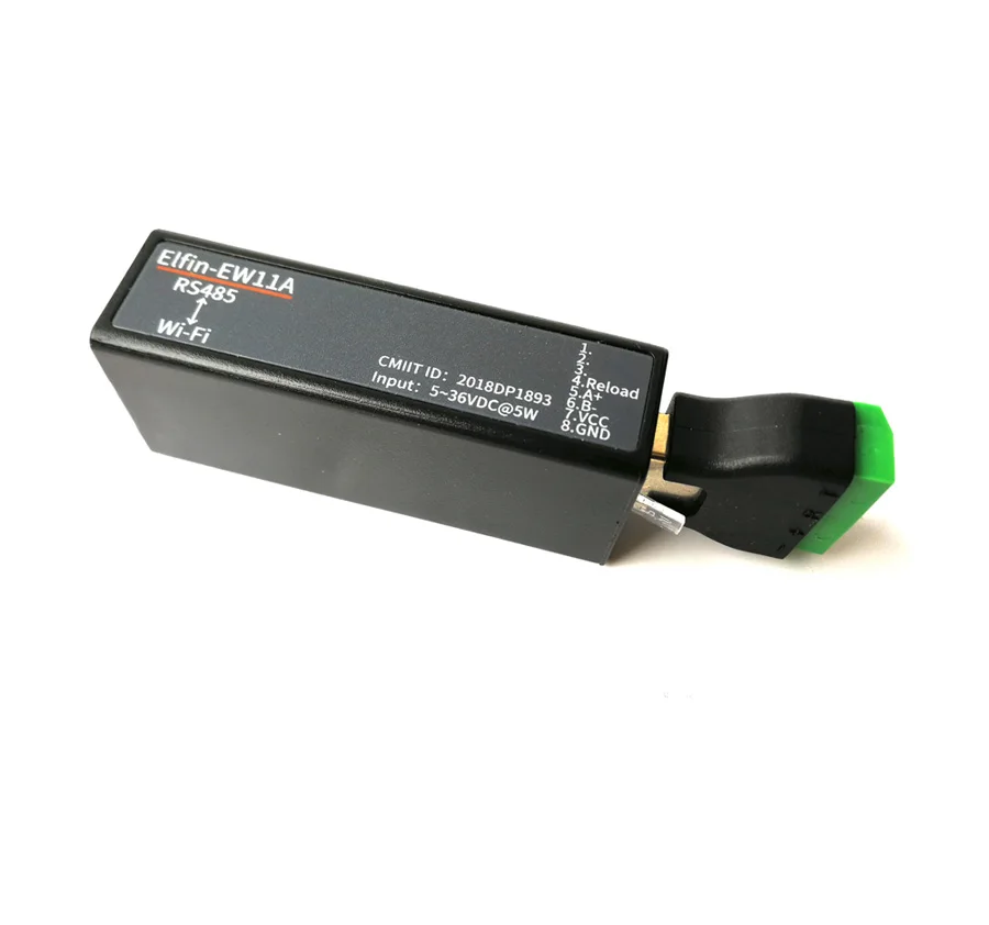 Serial port RS485 to WiFi device server module Elfin-EW11A Modbus Protocol data transfer via WiFi