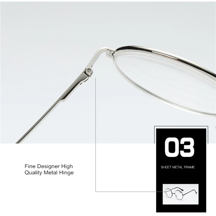 Runde Myopie-Brille für Damen und Herren, Retro-Metallbrille mit klaren Gläsern, kurzsichtige Brille, schwarz, silberfarben, goldfarbene Rahmen, -1,0, -1,5, -2,0 bis -4,0 – Detail 18