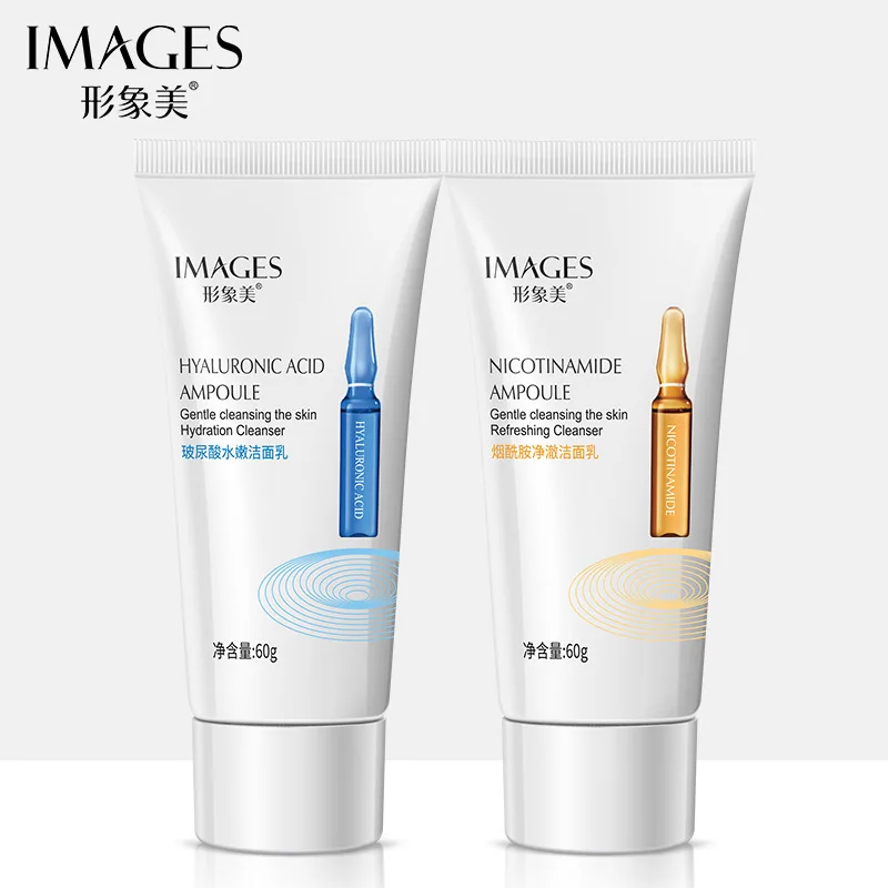 IMAGES Remover Deep Cleanser Foam Water-oil Balance Moisturizing Oil-Control Face Washing Products Hyaluronic Acid Nicotinamide