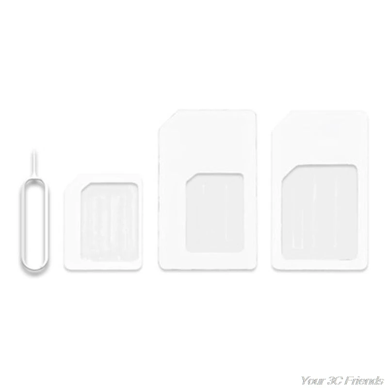 4 in 1 Konvertieren Nano SIM Karte zu Micro Standard Adapter für iphone für samsung 4G LTE USB Wireless router F03 21 Dropshipping