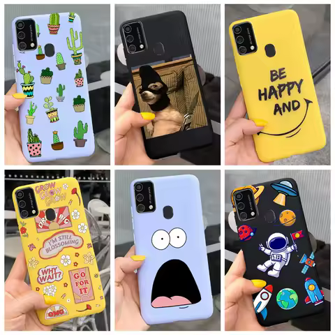 Cute Cartoon Case For Samsung Galaxy M51 M31 M21 M31S M21S M30S M12 Case Candy Colorful Anime Painting Silicone Cover Case Funda
