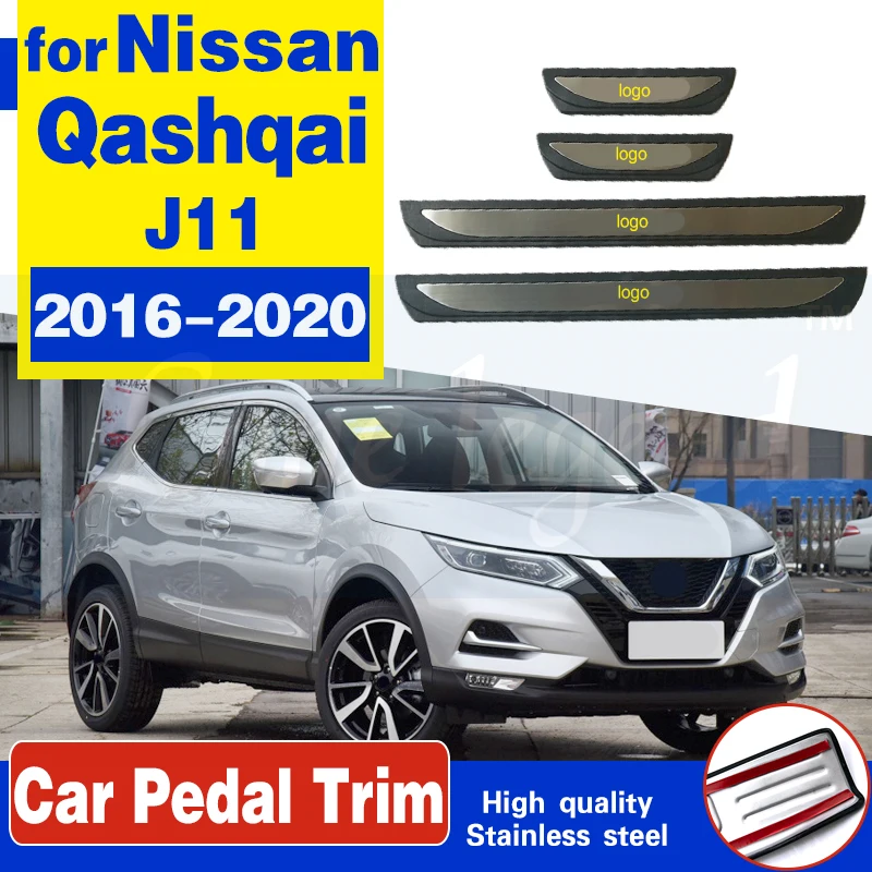

Car Styling for Nissan Qashqai J11 2016-2019 stainless steel Scuff Plate/Door Sill Door Sill Scuff Plate Welcome Pedal 4PCS