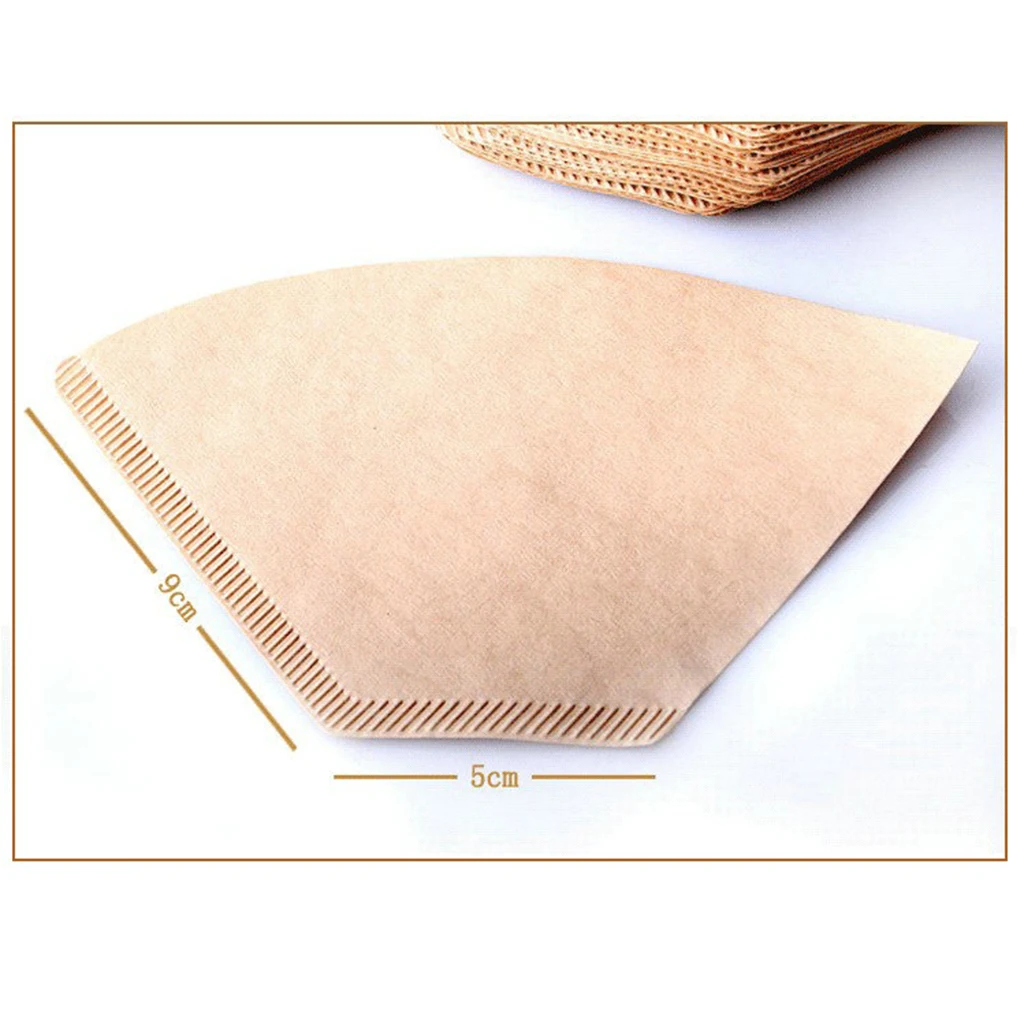 100 Pcs Coffee Filter Paper No. 4 for 2-4 Cups Coffee Maker Unbleached Brown