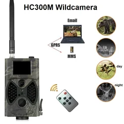 Celluar Jacht Camera Mms Smtp E-mail 16MP 1080P Foto Val Nachtzicht Wildlife Infrarood Trail Camera 'S Chasse HC300M