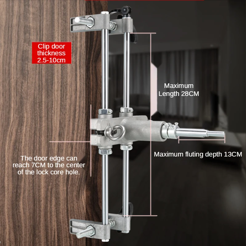 Solid wood door lock slotting machine hole opener full set woodworking installation tool unlocking special artifact