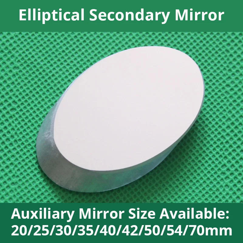 Elliptical Secondary Mirror 20mm 25mm 30mm 35mm 40mm 42mm 50mm 54mm for DIY Newtonian Reflecting Astronomical Telescope