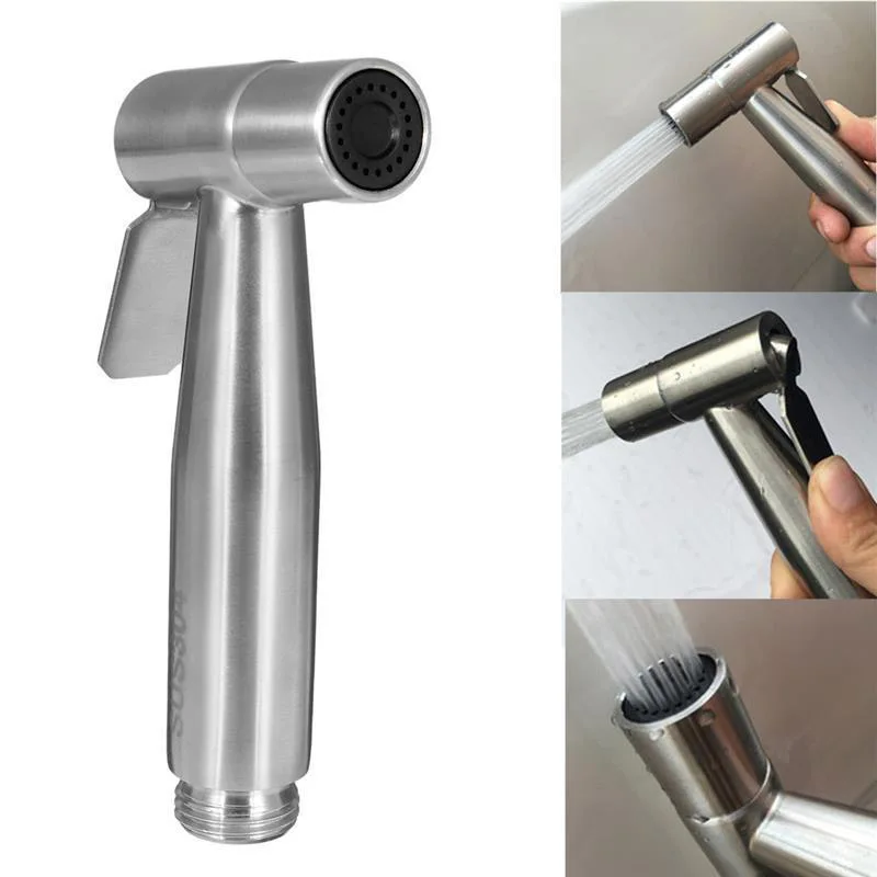 Bathroom Toilet Sprayer Stainless Steel Shower Head Hand-Held Booster Spray Gun Shower Water Saving Spray Bathroom  Accessories