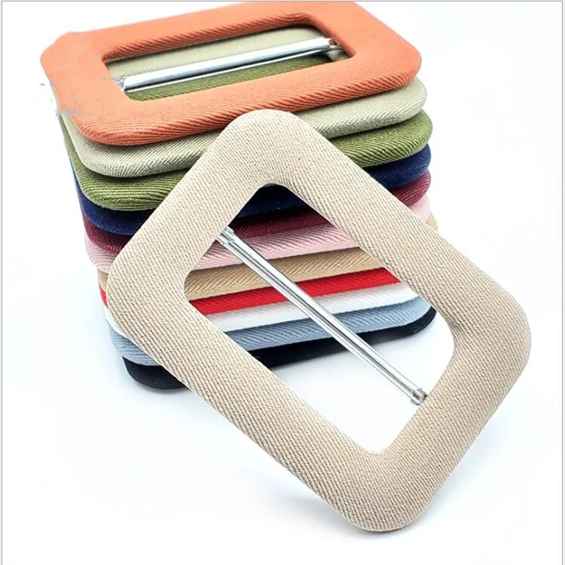 14 COLOR Cloth art Buckle for Leather Hand Bag Shoe Strap Belt Slider Tri-glides DIY Adjust Roller Pin Buckles Accessories