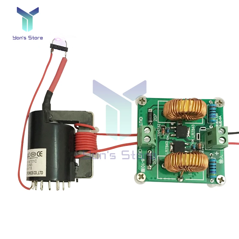 Mini Zvs Tesla Indução Aquecimento Máquina Gerador de Alta Tensão Alta Freqüência Tesla Bobina Faça Você Mesmo Kit Eletrônico Pcb Board Módulo