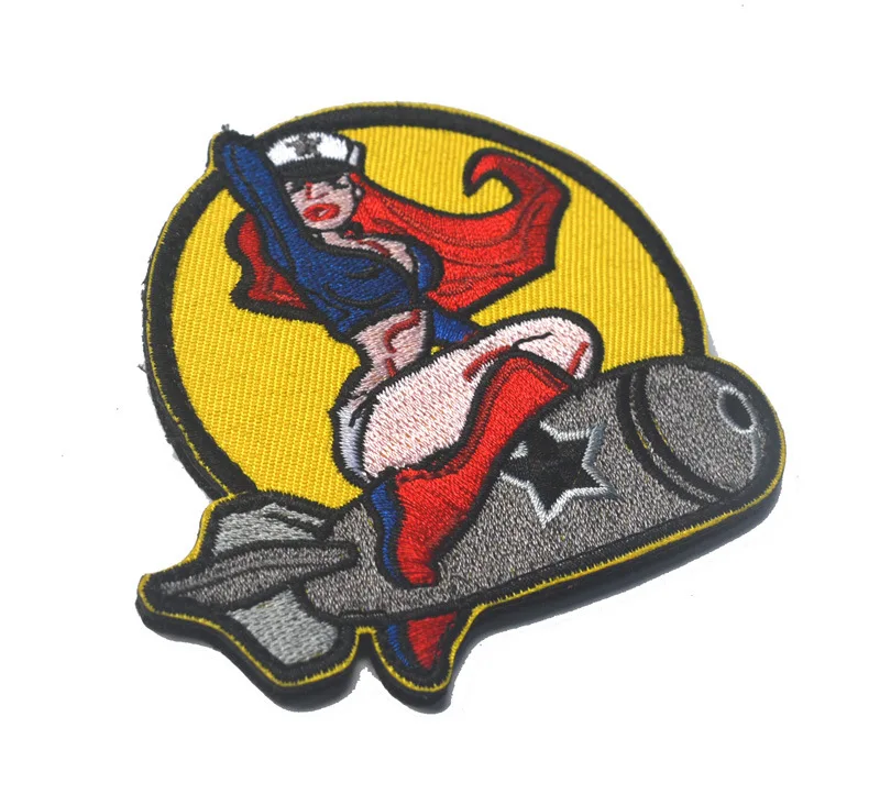 Wwii Us Army Isaf B52 Air Pinup Girl Usa  Full Color Brand Patch Bomber Pinup Girl Tactical Combat Hook Badge Patch