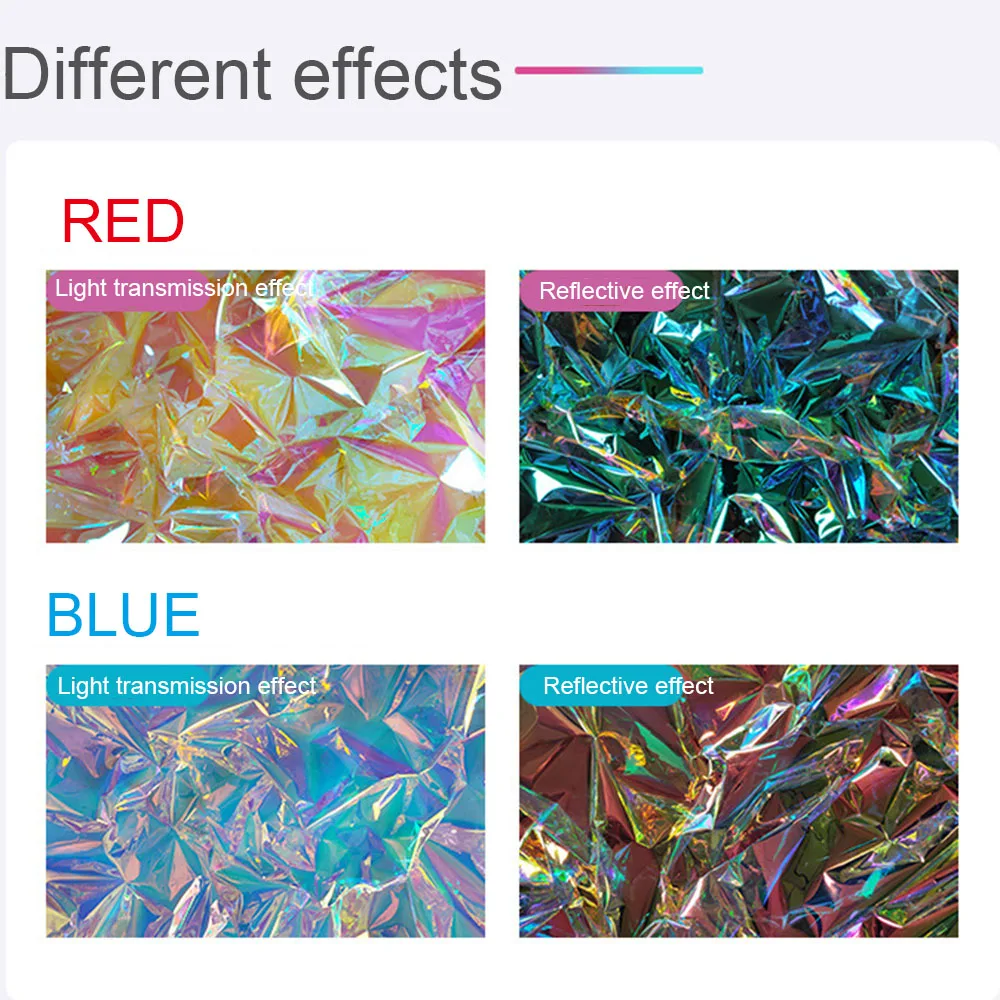 10x15cm 30x20cm 1PC HolographicFoil Resin Jewelry Stuff Rainbow Stickers Laser Film DIY Craft Epoxy Silicone Mold Filling Nail A