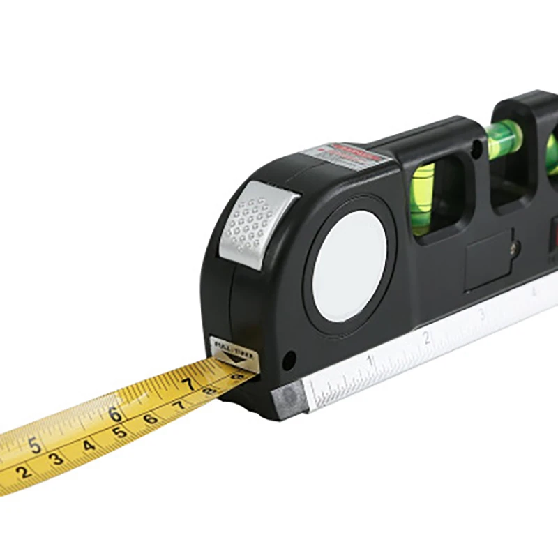 New Hot Selling 2 Lines Laser Level Ruler Multifunctional High Precision Laser Straight Line Instrument With 8ft Tape Measure