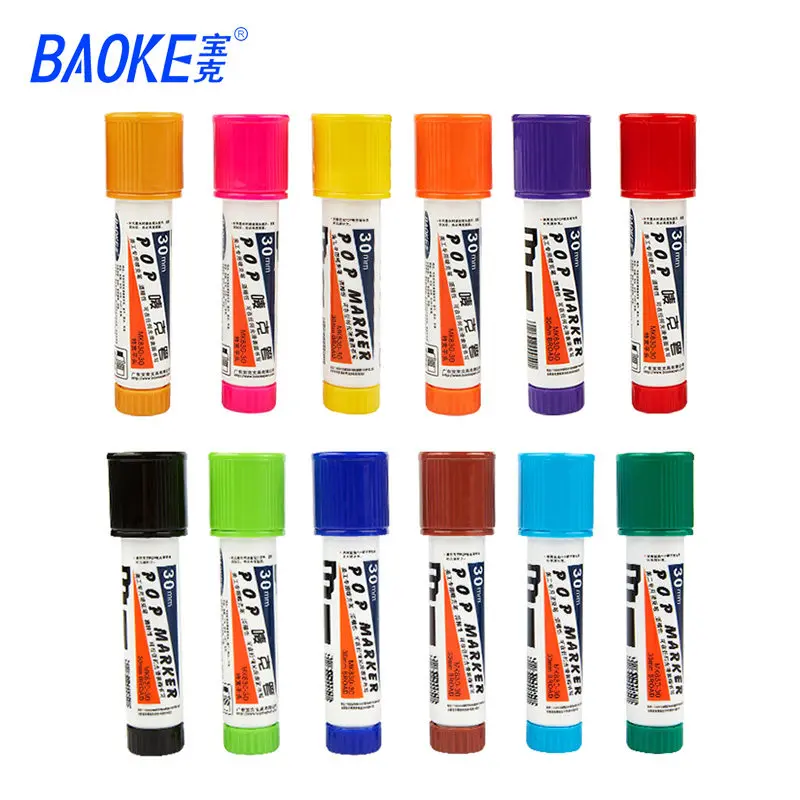 30mm Art Graffiti Markers POP Pens Large Capacity Fast Dry Waterproof Permanent for Poster Paint Brush Advertising Whiteboard