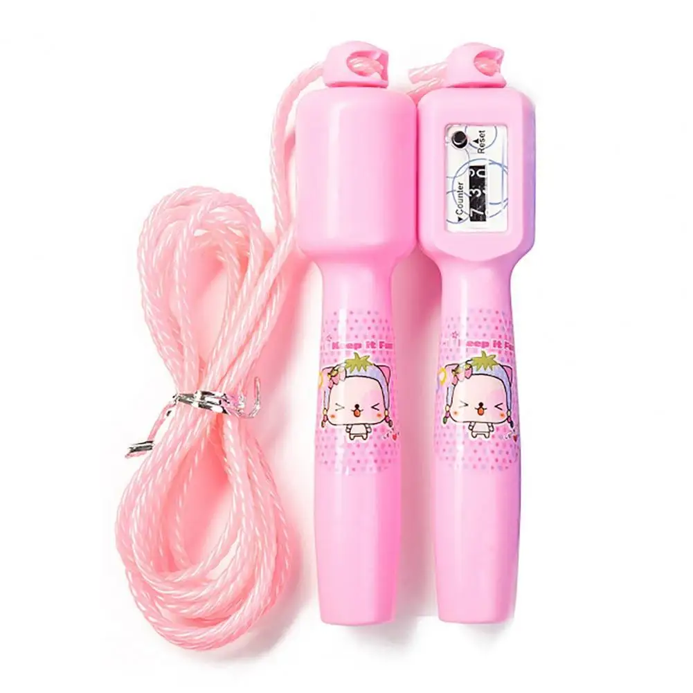 Skipping Rope Anti-slip Handle Cartoon Counting Adjustable Kindergarten Kids Body Building Skipping Jump Rope