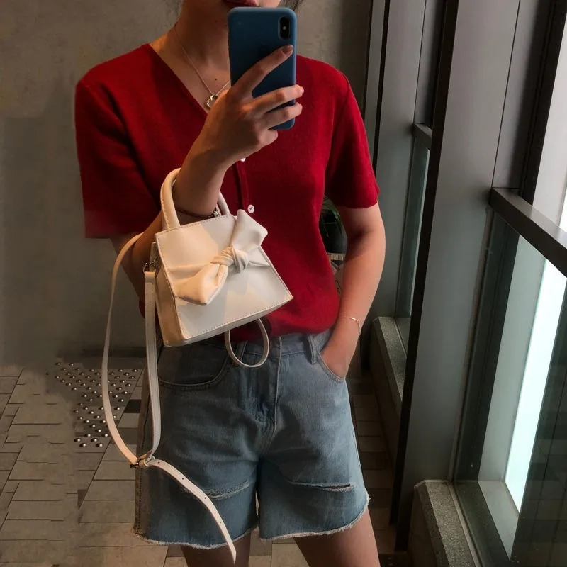 Crossbody Bags Women Patchwork Mini Shoulder Bag Womens Handbags Korean Style Fashion Elegant OL Shopping Purse Ulzzang Tote New