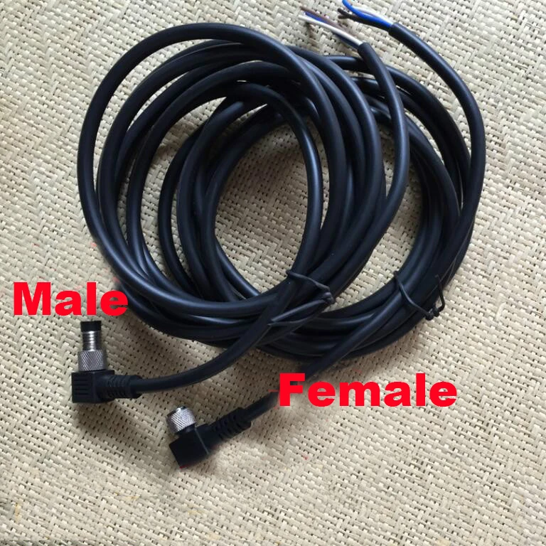 10pc M8 Aviation Connector plug interface 3Core 4 core IP67 Wateproof Aviation head Male Female socket with cable  2M