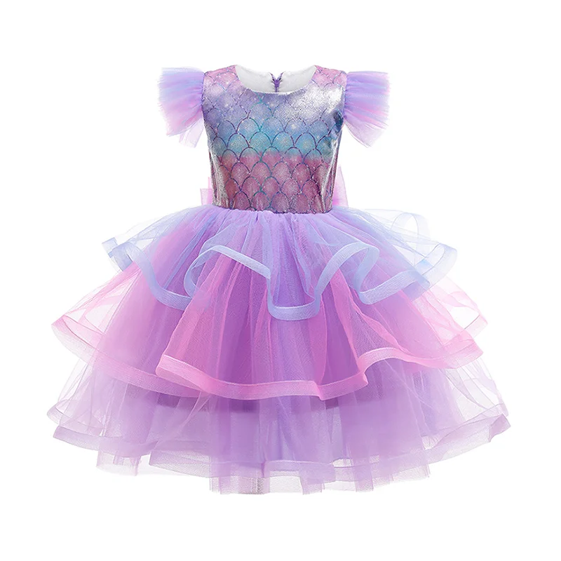 2024 Mermaid Dress Girl Summer Tutu Dress Children\'s Girl Princess costume New Year\'s Costume for Children Anime Clothes