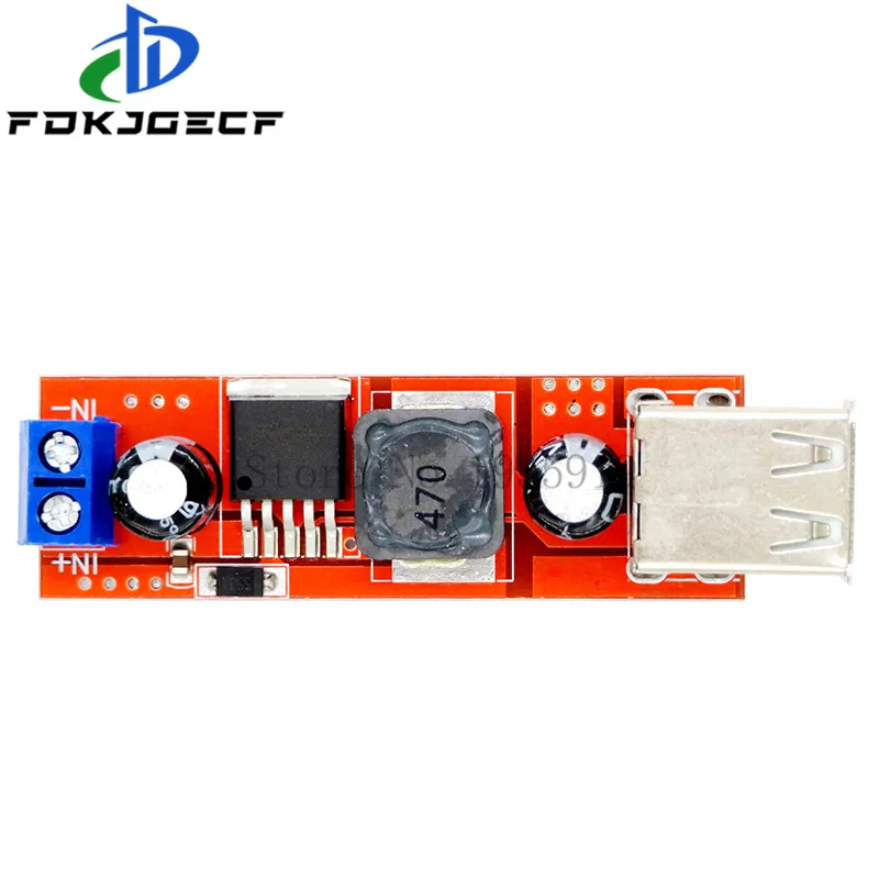 DC 6V-40V To 5V 3A Double USB Charge DC-DC Step-down Converter Module For Vehicle Charger LM2596 Dual USB 9V / 12V / 24V / 36V