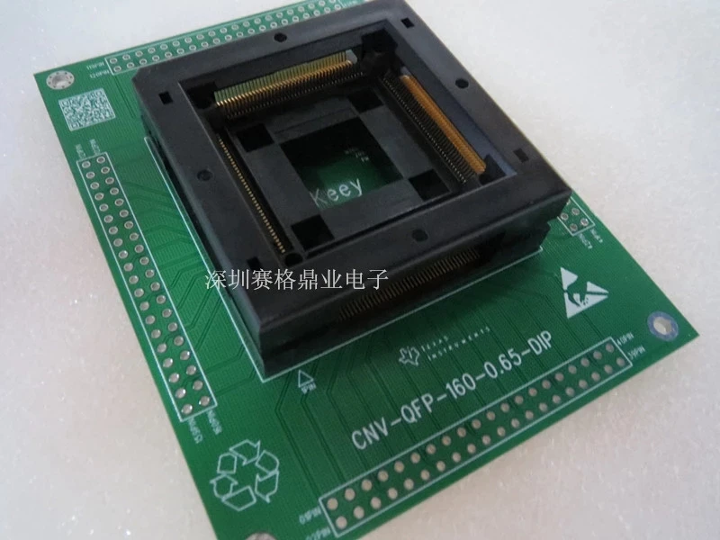 

Original TI IC Test Seat CQFP160 TQFP160 Burning Programm QFP160/DIP160 Socket Adapte 0.65MM