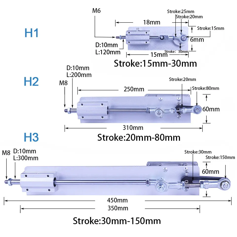 

FREDORCH Telescopic Linear Actuator Metal Gear Reduction Motor DC Linearly Motor Reciprocating Linear Motor DIY Sex Machine