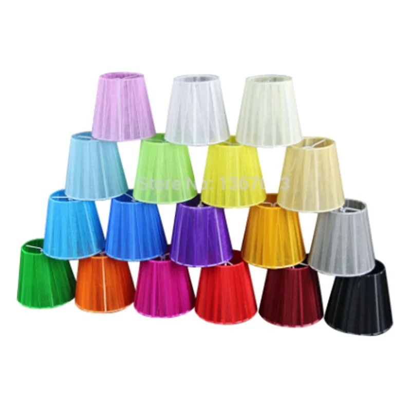 Modern Lace Lamp Shade Candle Chandelier Lampshade , DIY Fabric Lampshades For Wall Lamp, Clip On