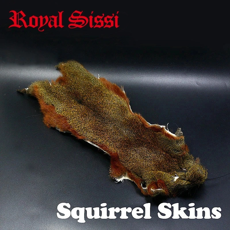 Royal Sissi 1pcs Pine Tree squirrel whole skin dense& natural barred fly tying hairs&furs squirrel nymph dub fly tying materials