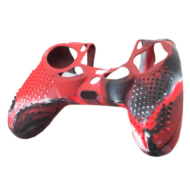 1Pcs Camouflage Silicone Rubber Skin Grip Cover Case for PS4 PlayStation 4 Controller 7.09x4.33inch