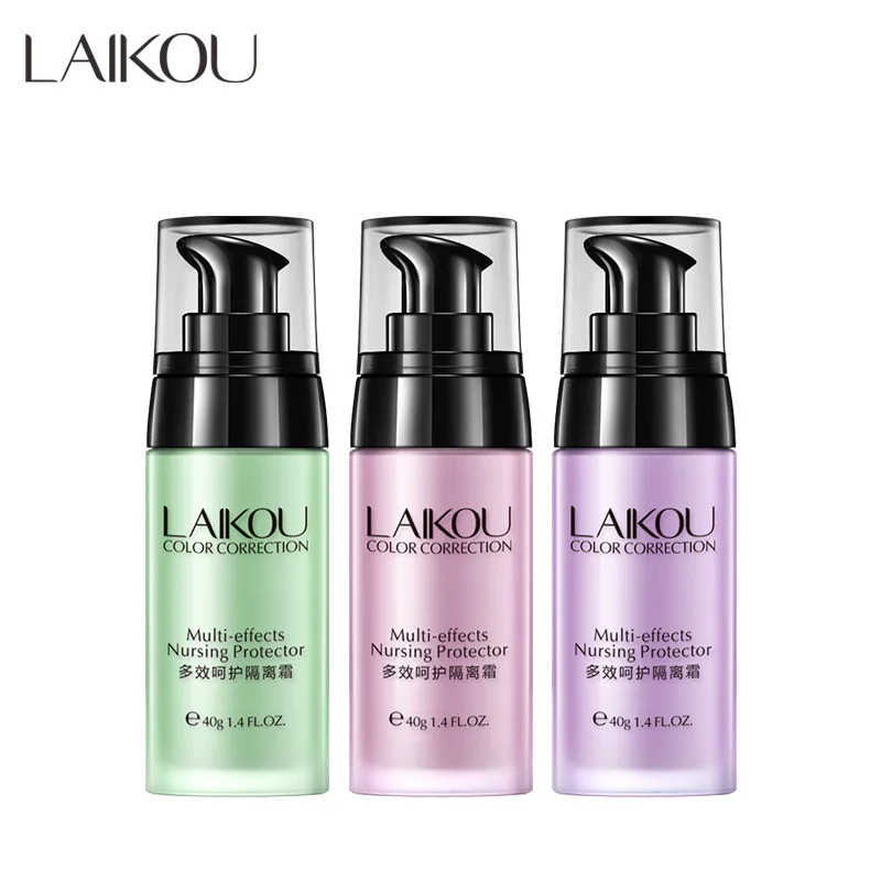 LAIKOU 3 Colors Face Smooth Primer Make up Base Pores Invisible Brighten Dull Skin Color Whitening Cream Cover Makeup BB Cream