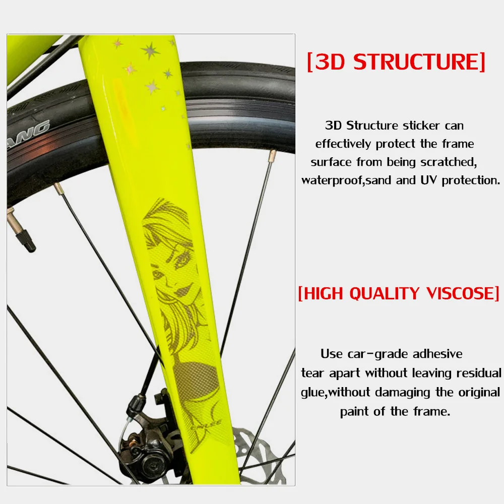 3D Bicycle Frame Scratch-Resistant Protector Stickers Removeable Sticker For MTB Road Bike Push Paster Guard Frame Cover