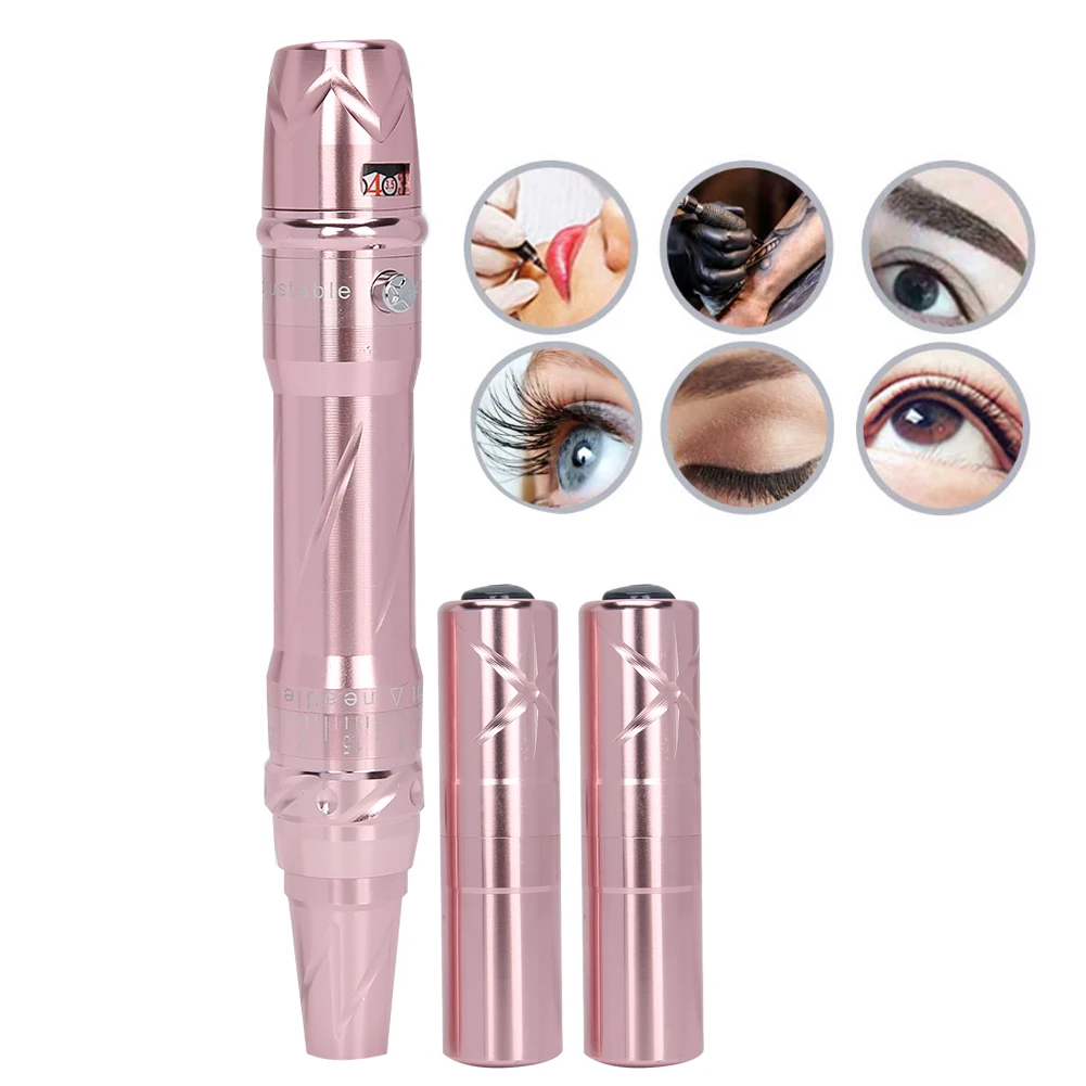 High Quality Electric Microblading Pen Semi‑Permanent Eyebrow Lip Eyeliner Tattoo Machine Rose Gold Permanent Makeup BeautyTool