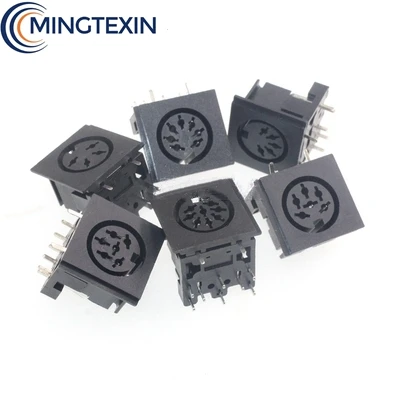 4 5 6 8Pin Mini DIN Female Socket Connector 4 5 6 8 Poles DIN Mini Jack PS2 Mini Circular Keyboard and Mouse Socket