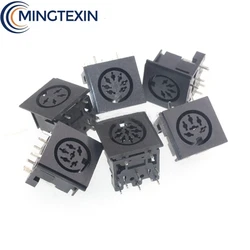 Mini conector hembra DIN de 4, 5, 6 y 8 polos, Mini conector para teclado y ratón, PS2