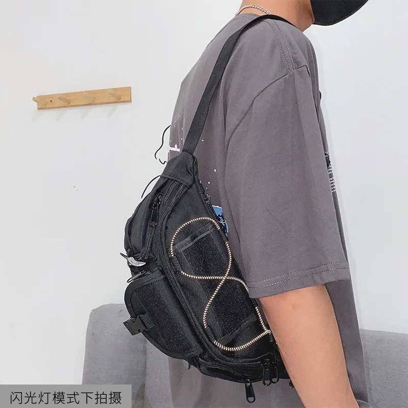 Men's waterproof chest bag sports hip hop bag shoulder bag Messenger bag shoulder bag