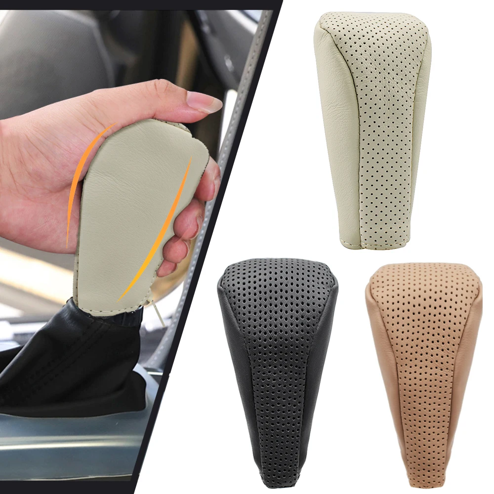 Zipperable Car Gear Shift Cover Leather Shift Lever Cover Gear Shifter Knob Protector Automatic Transmission Handle Stick Case