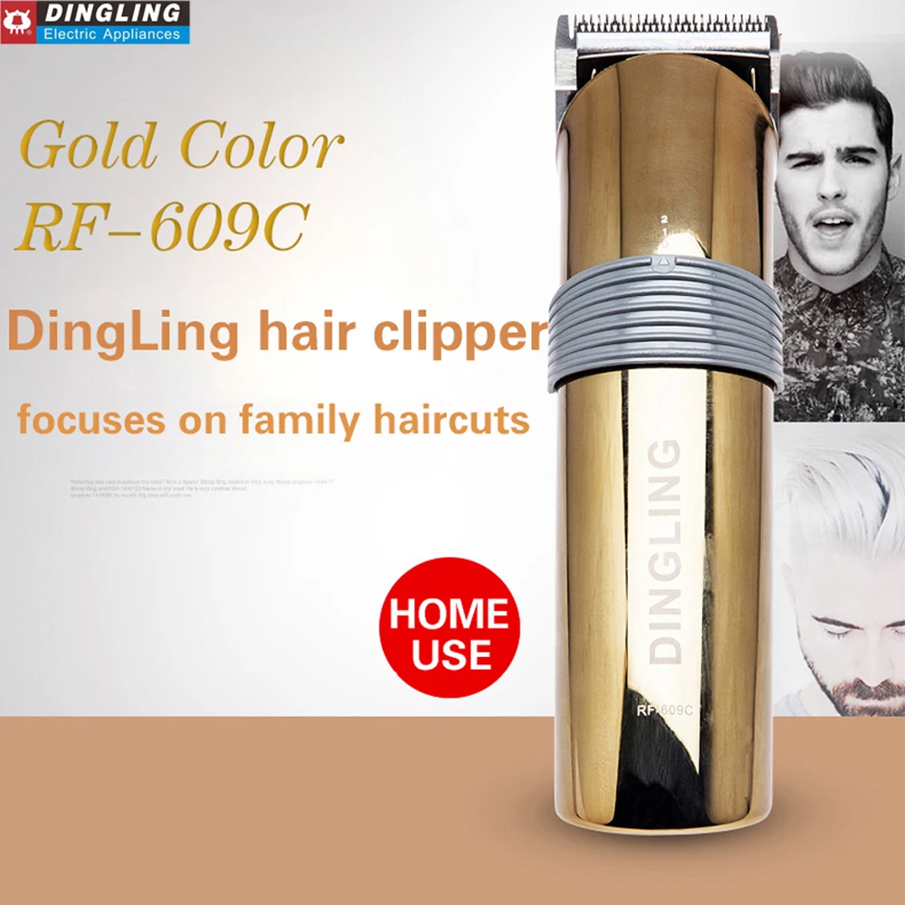Dingling-Aparador de pêlos recarregável para homens, aparador de cabelo profissional, lâmina de aço carbono, 4 horas Charge Time, 220V, 50Hz