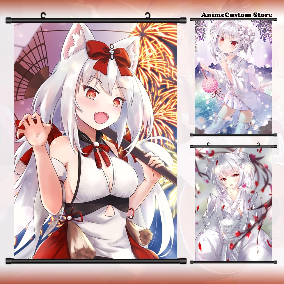 Anime Azur Lane IJN Yukikaze Persona HD Wall Scroll Roll Painting Poster Hang Poster Decor Home Collectible Decoration Art Gift