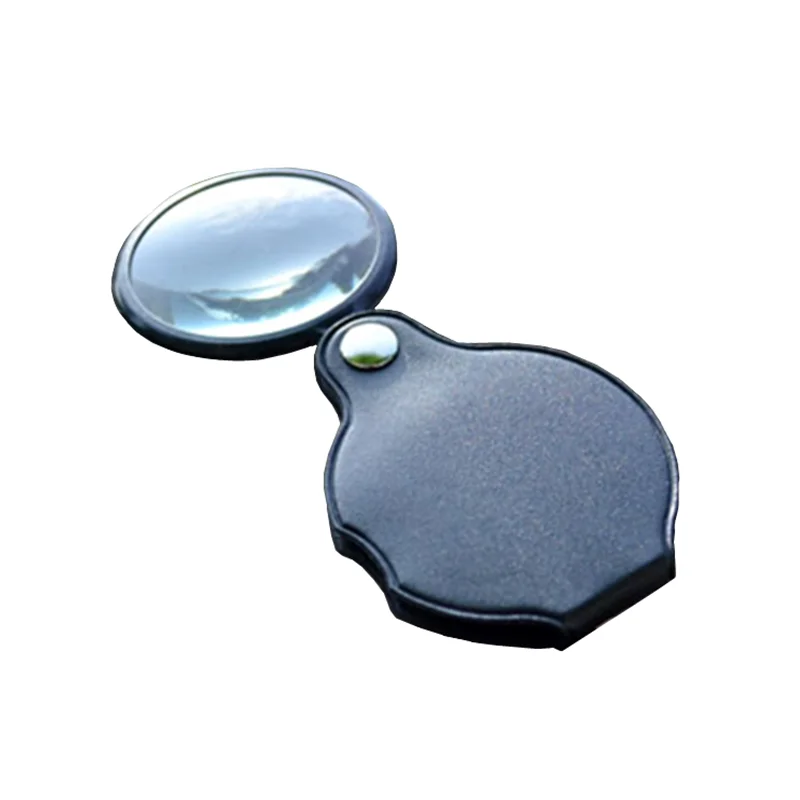 10X Mini Pocket Folding Magnifier High Quality Glass Lens Portable Jewelry Magnifier Old Man Reading HD Glasses Magnifier