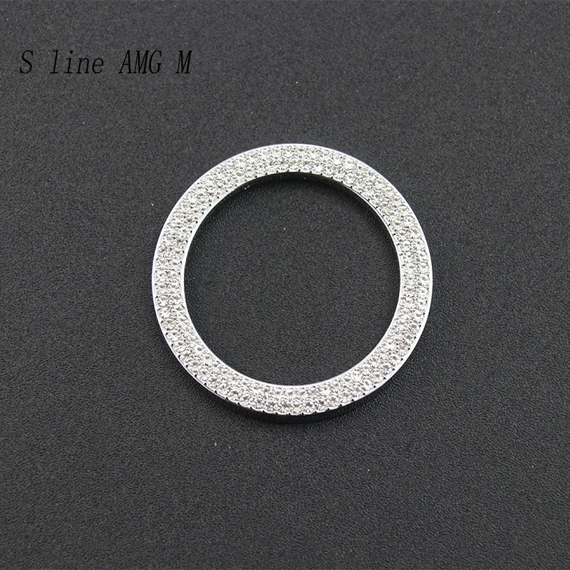 لمرسيدس بنز C الفئة GLC W205 X253 اكسسوارات السيارات محرك بدء وقف حلقة الكسوة الماس تقليم السيارات يغطي ملصقات والشارات