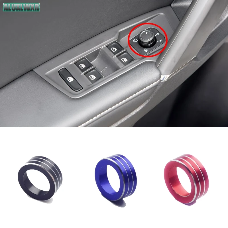 Rearview Mirror Adjustment Knob Button Decorative Cover 2018 2019 2021 for VW Volkswagen seat ibiza GTI Golf 4 5 6 7 8 2022 2023