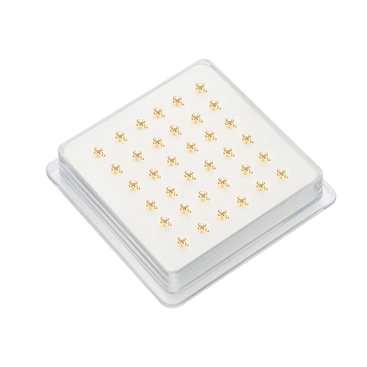 36Pcs 925 Sterling Silver Cross Shape Unisex Nose Piercing Nose Stud Pin Body Jewelry Piercing Nariz