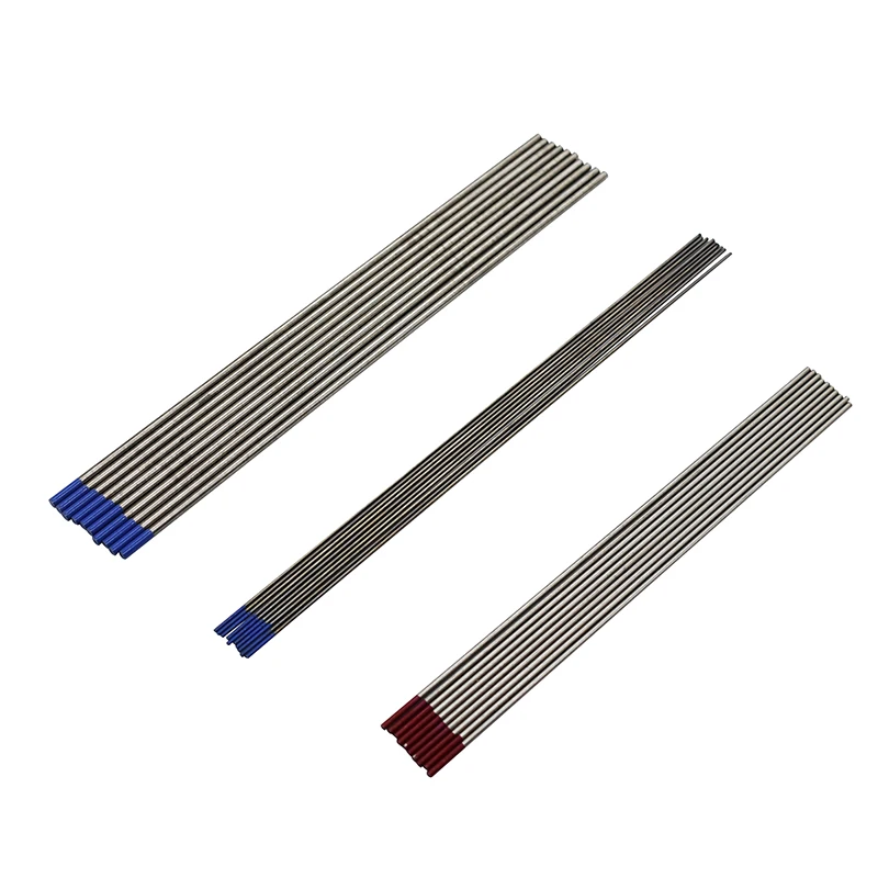 10pcs/Box Welding Electrodes Rods 1.0/1.6/2.4mm Lanthanum Tungsten Electrodes Low Temperature Tig Soldering Rods Set for Welding